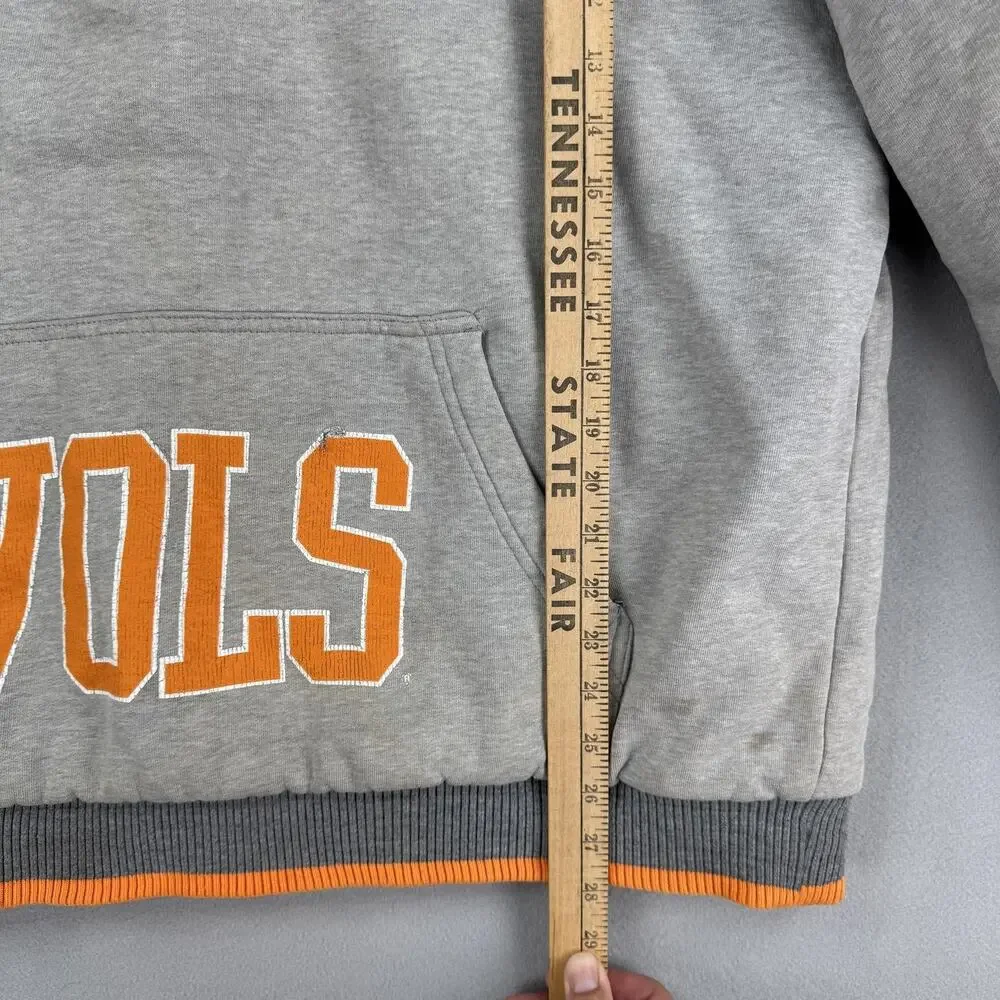 Vintage Adidas Tennessee Volunteers Jacket Mens XL Gray Orange Reversible NCAA